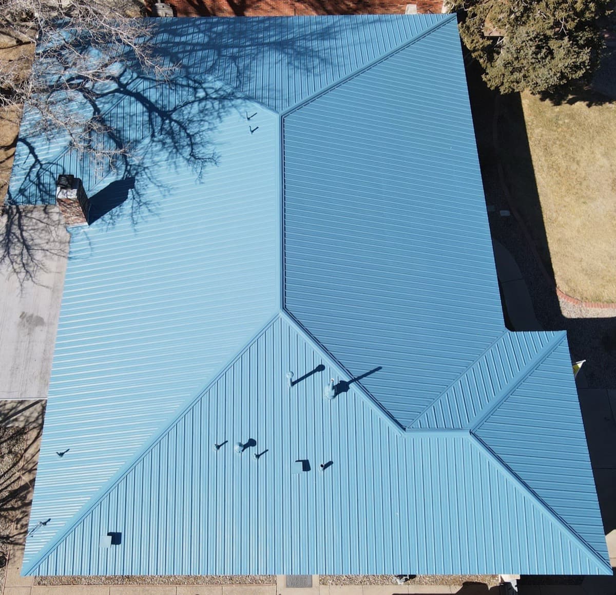 Metal roof installed by Paramount Roofing